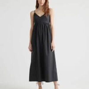 Quince NWT 100% Organic Cotton Sleeveless Maxi Dress - Medium - Black